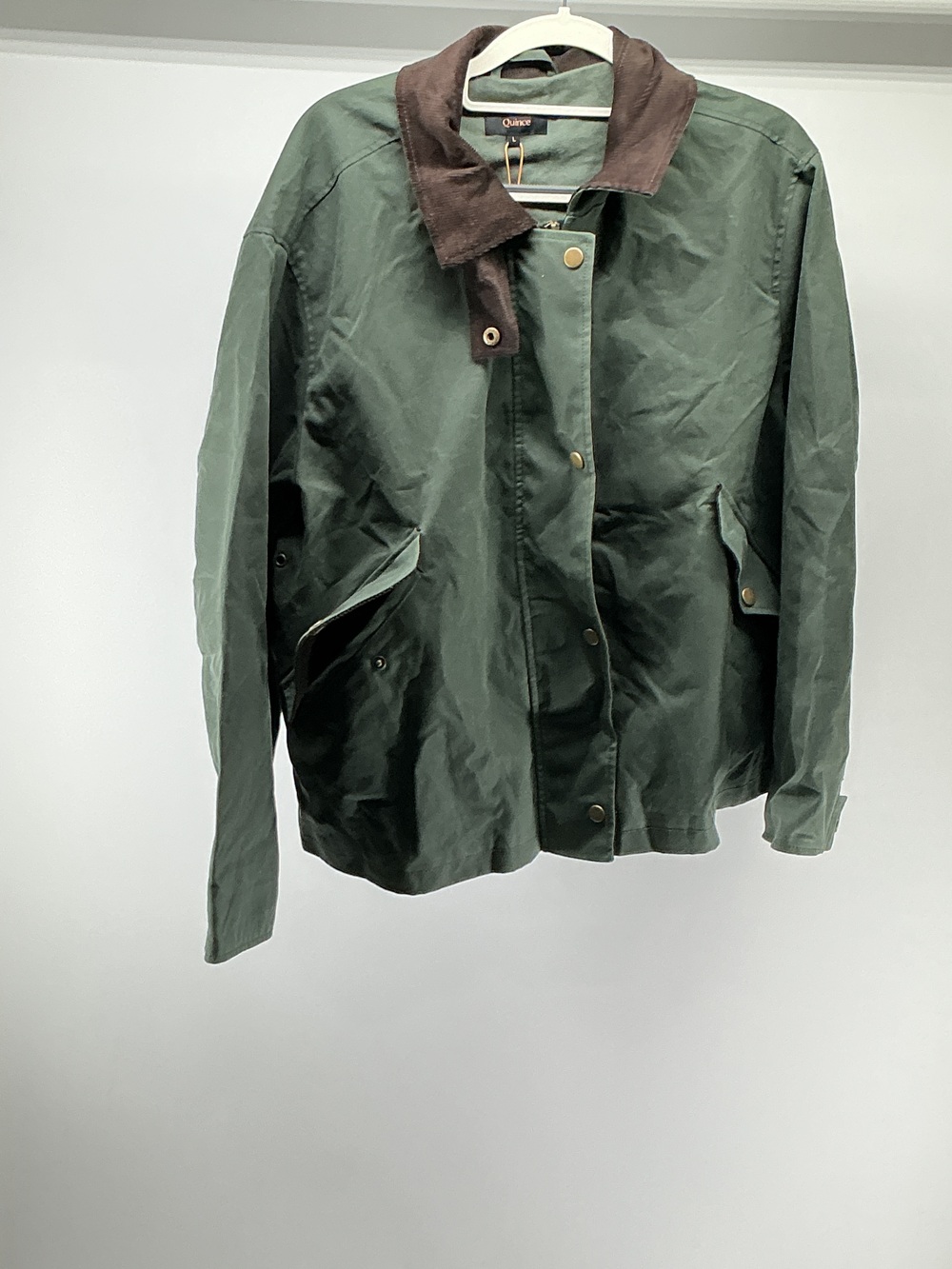 Organic Waxed Cotton Cropped Barn Jacket